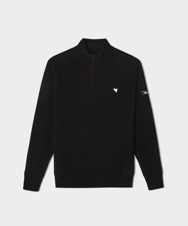 Bridge Merino Quarter Zip - Black
