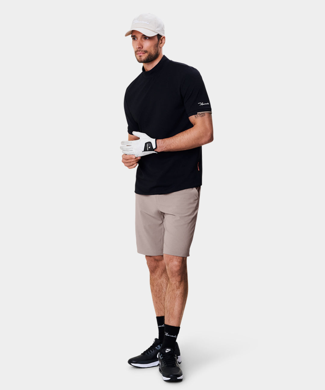 Heath Black Mock Tee Macade Golf