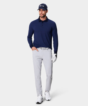 Navy Long Sleeve Polo Shirt Macade Golf