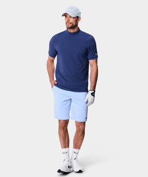 Heath Spruce Blue Mock Tee Macade Golf