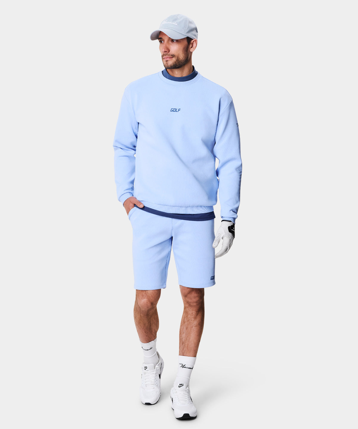 Powder Blue Range Shorts Macade Golf