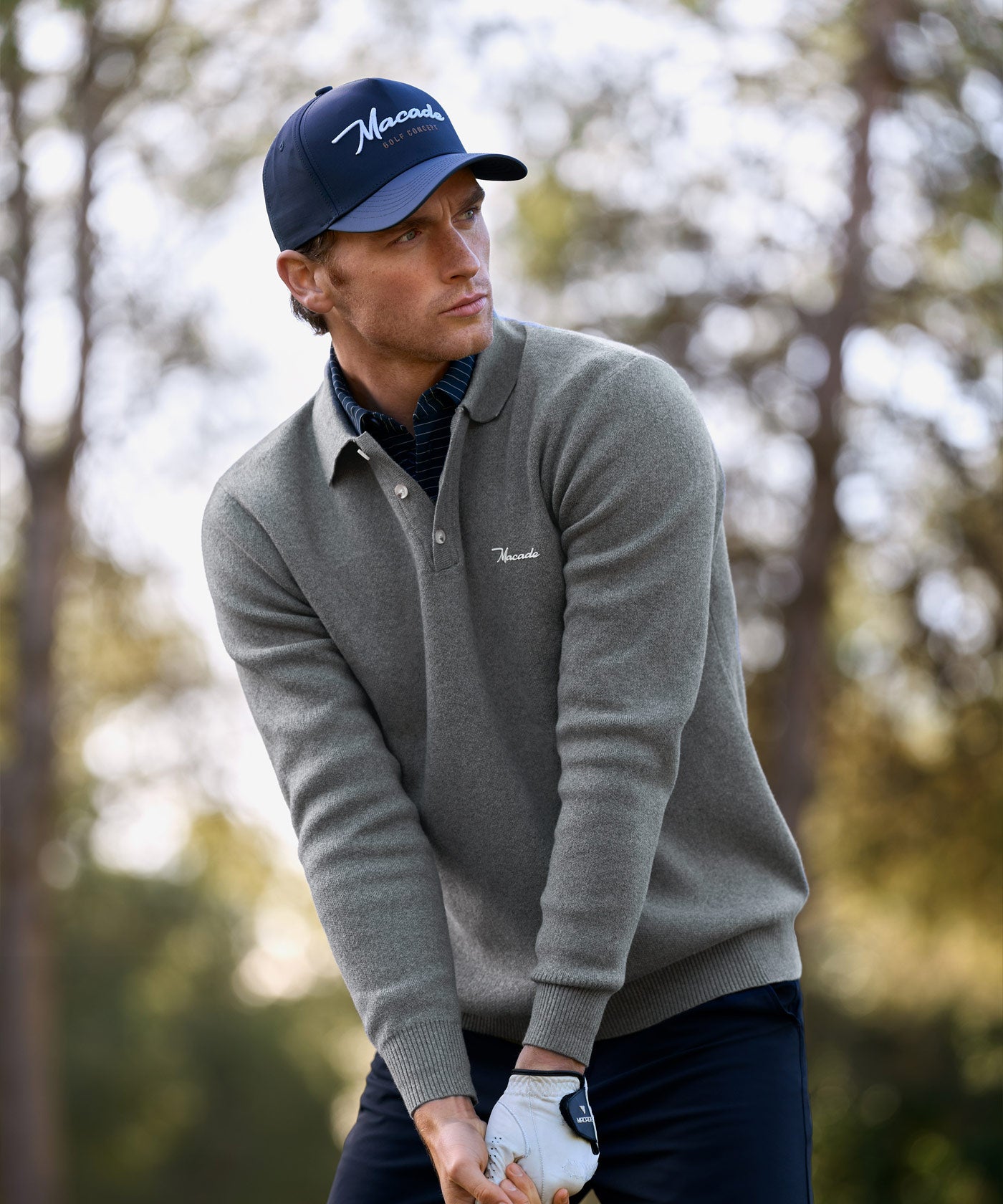 Club Knit Polo - Grey