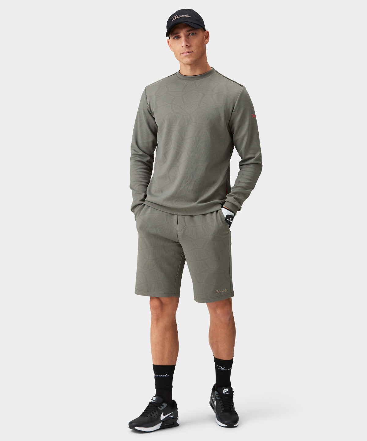 Olive Crossover Tech Shorts Macade Golf