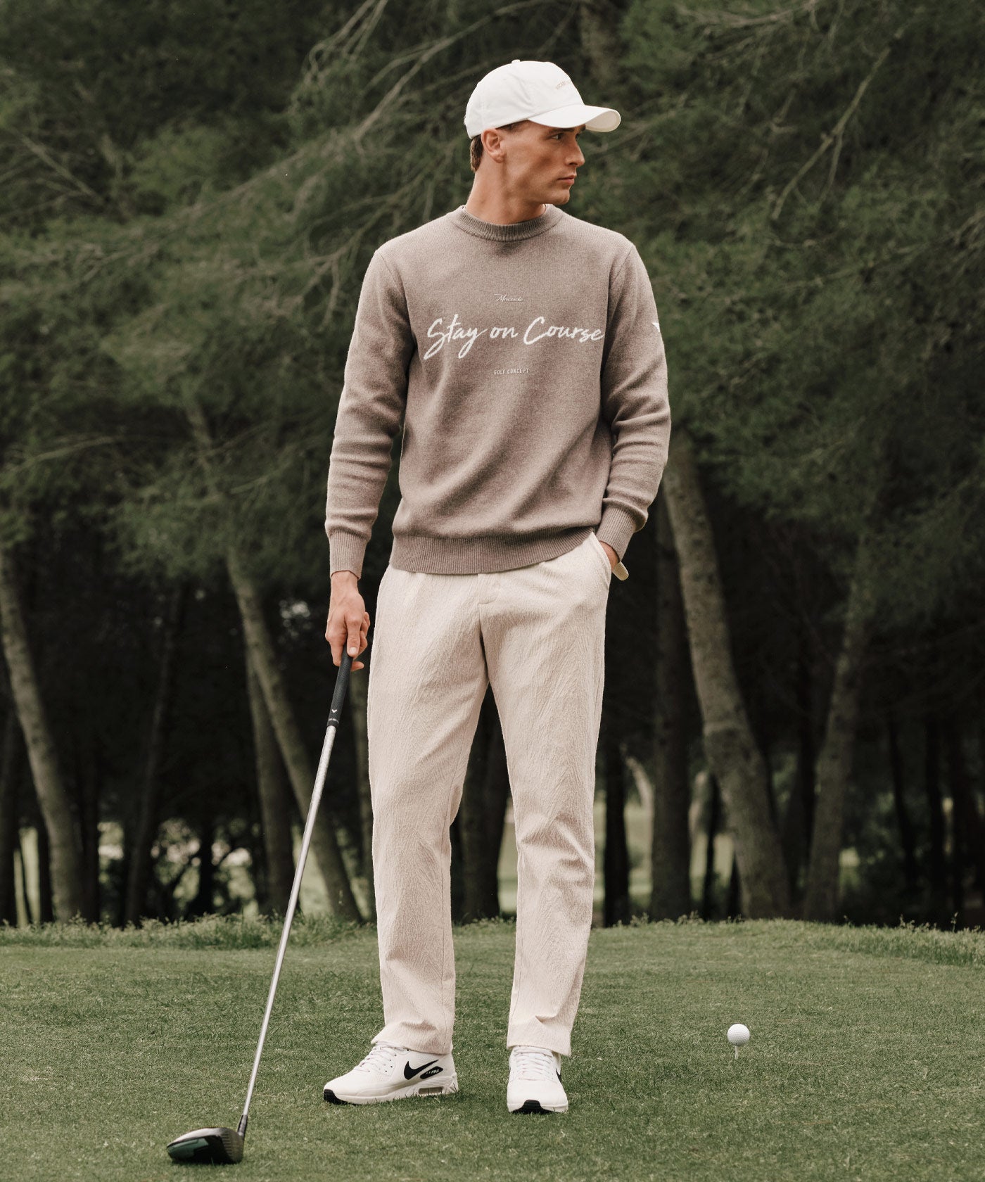 TX Intarsia Knit Crewneck - Ash
