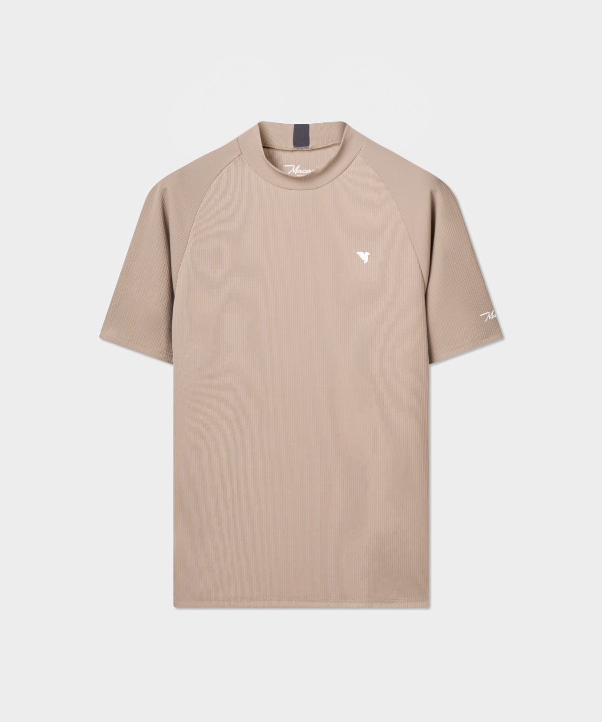 Tyler Light Brown Mock Neck Tee