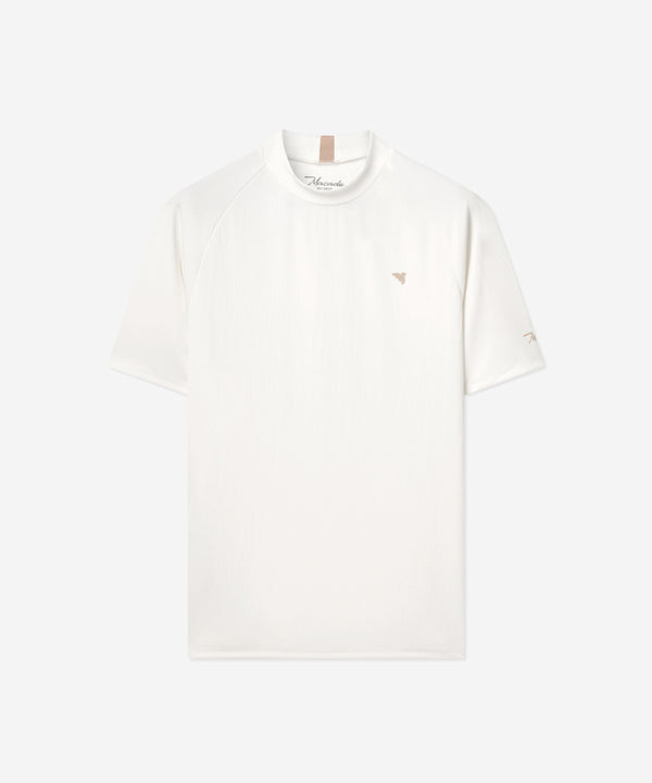 Tyler Mock Neck Tee - White