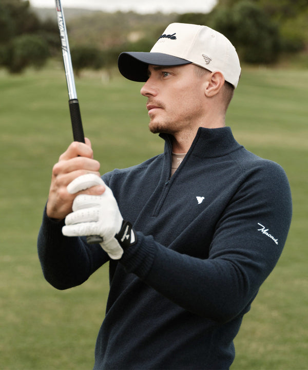 Bridge Merino Quarter Zip - Dark Blue
