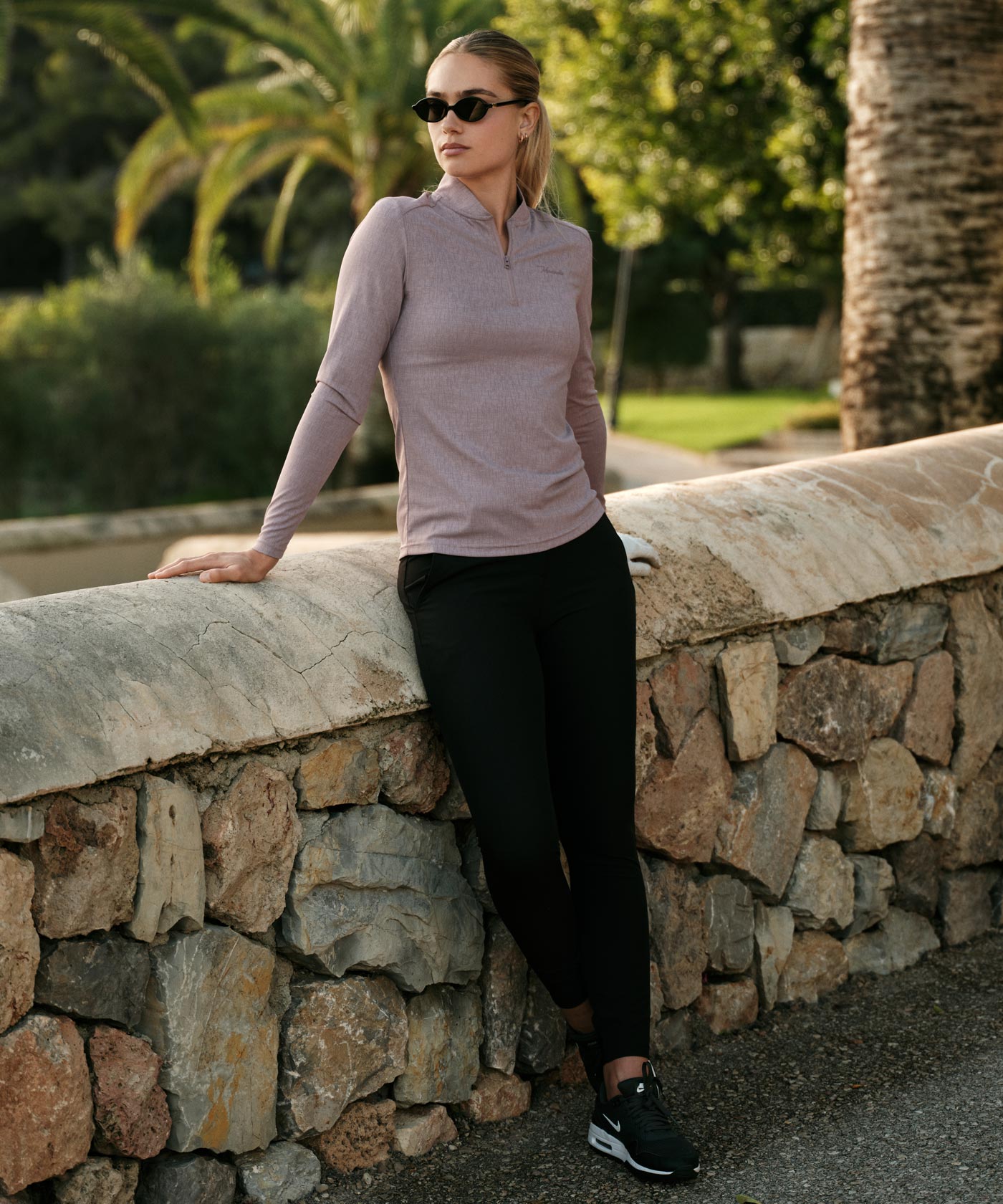 Dawn Mauve Long-Sleeve Bomber Shirt