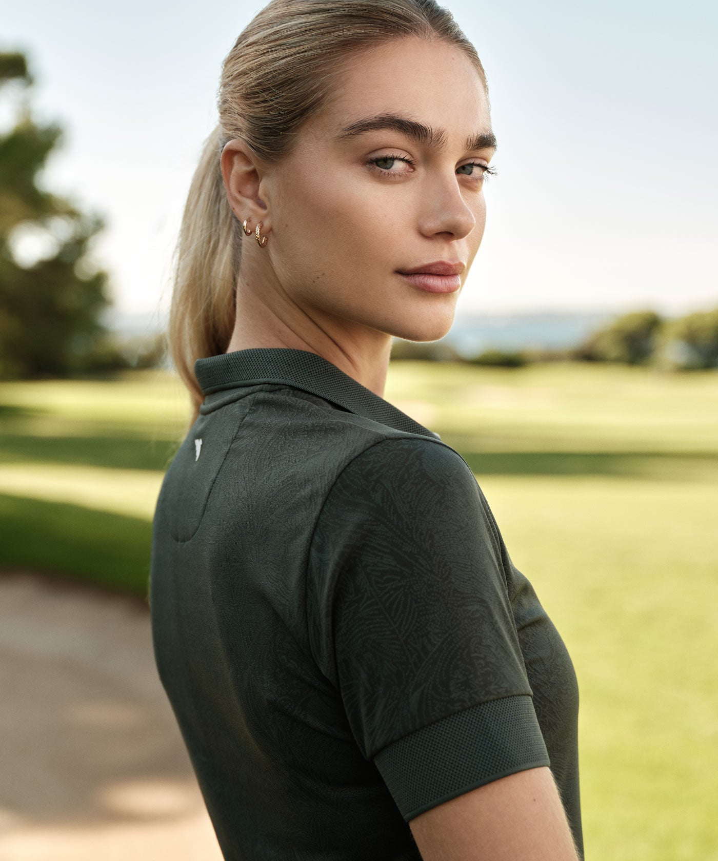 Lace Green Paisley Zip Shirt