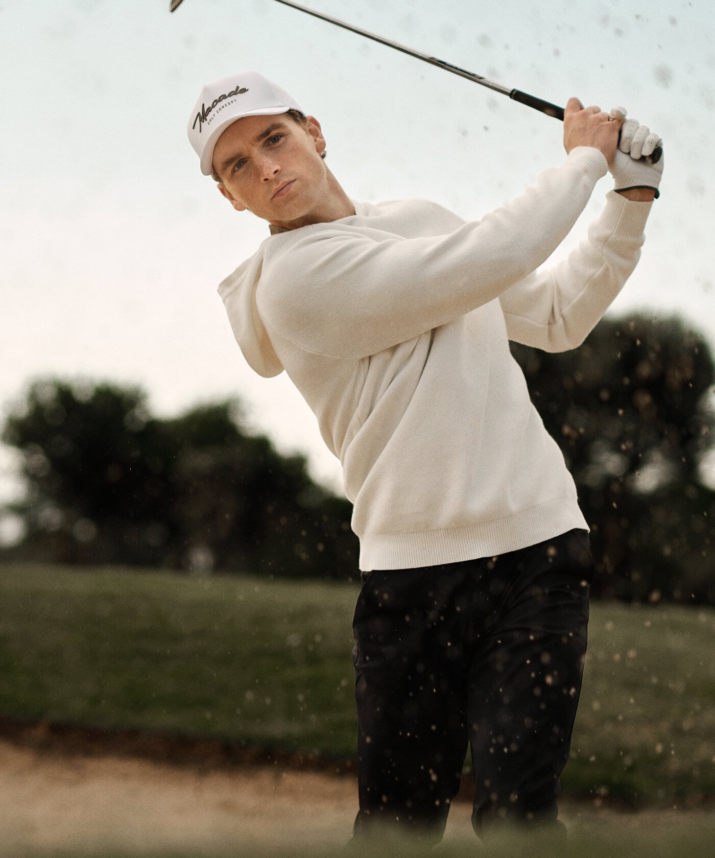 Cream Tech Knit Hoodie