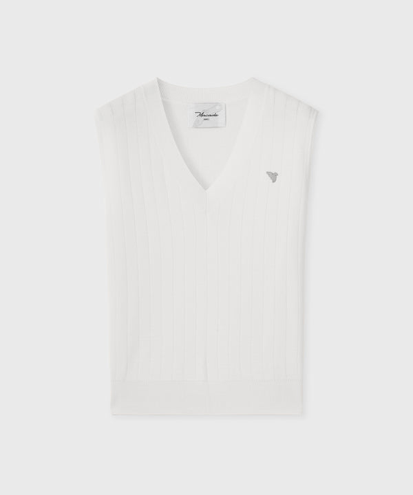 Ana Sleeveless V-Neck - Ivory