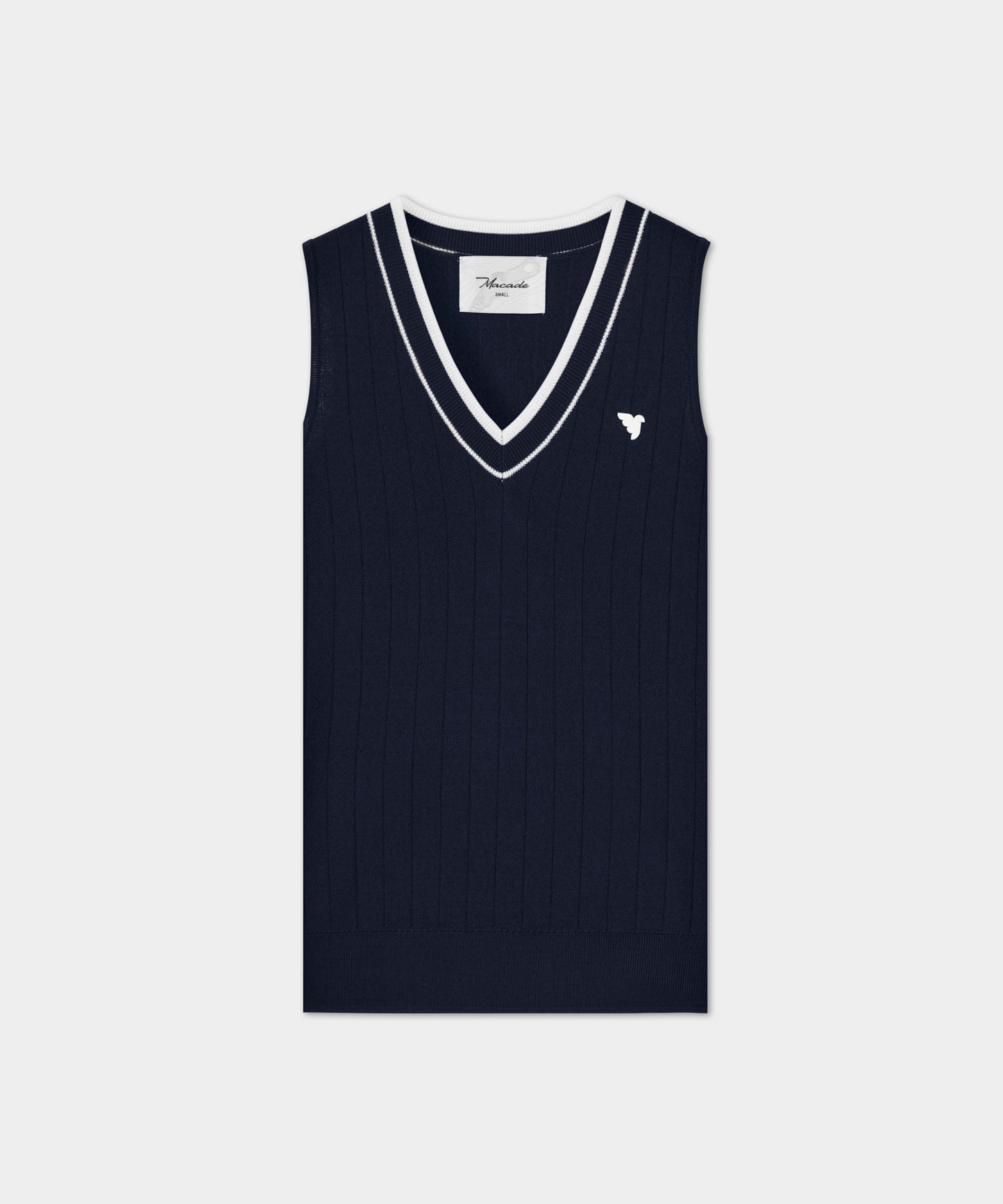 Ana Navy Sleeveless V-Neck