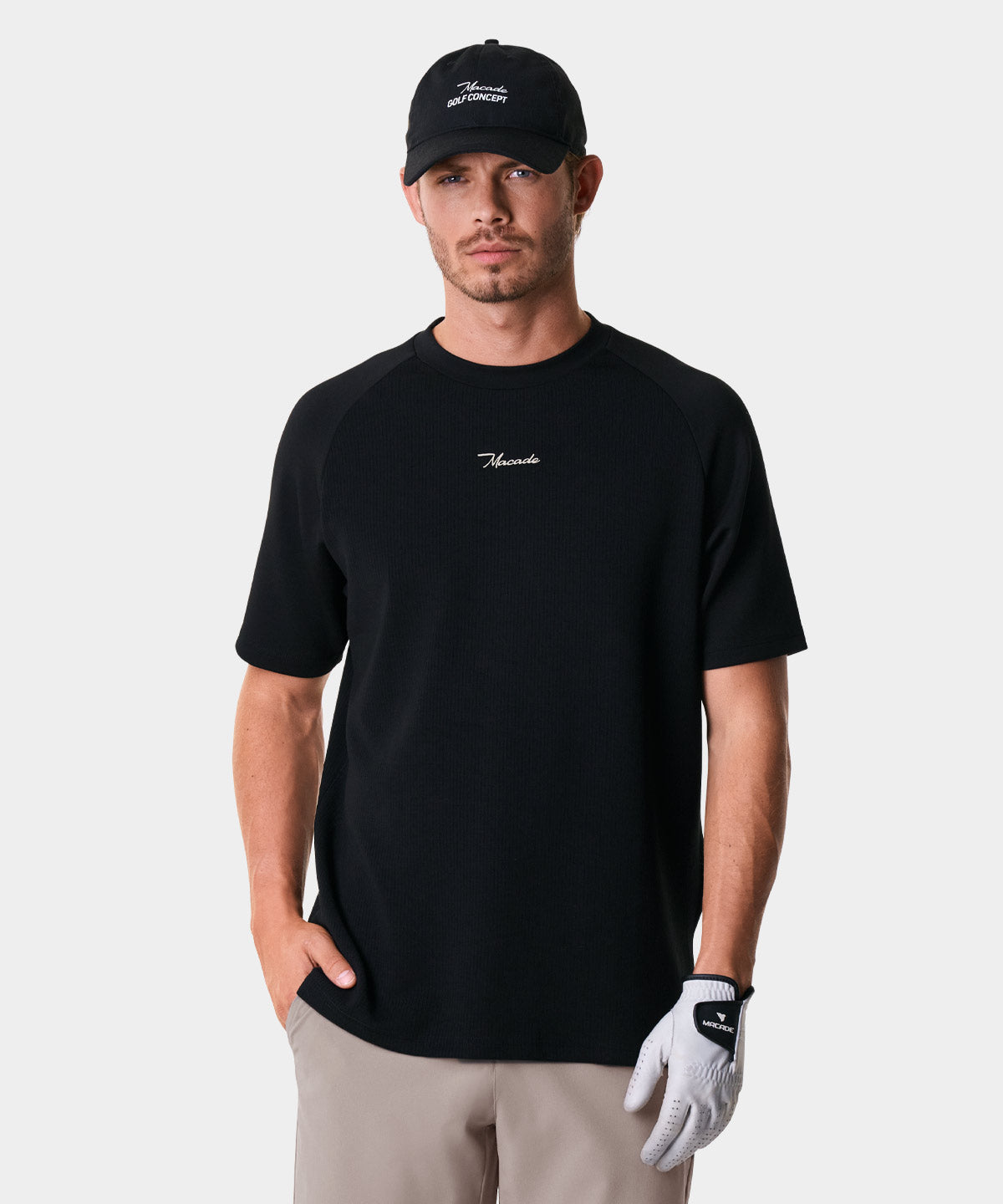 Black AR Tech Tee Macade Golf