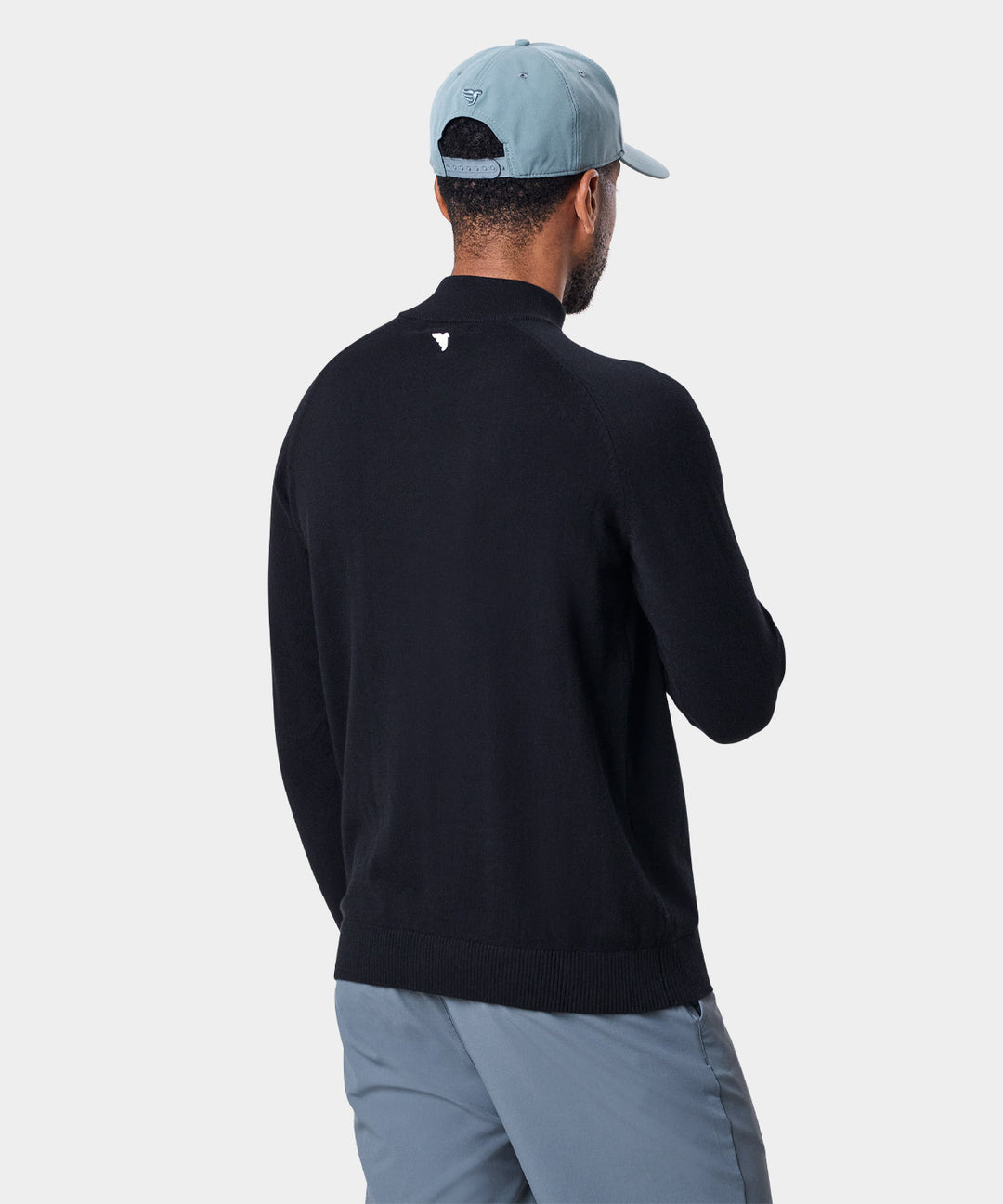 Black Tour Knit Quarter Zip Macade Golf