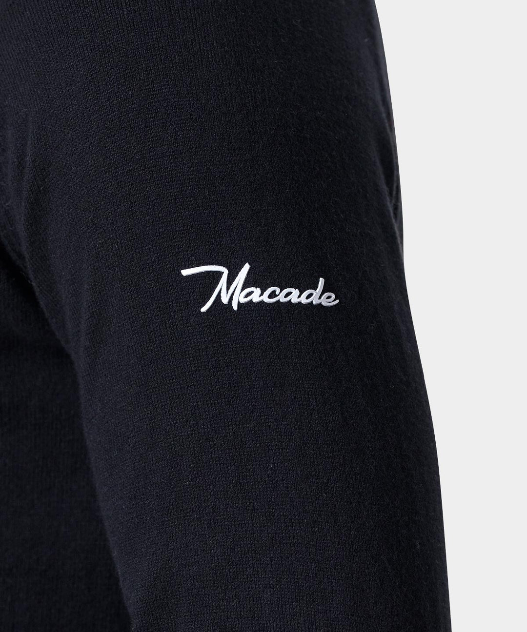 Black Tour Knit Quarter Zip Macade Golf