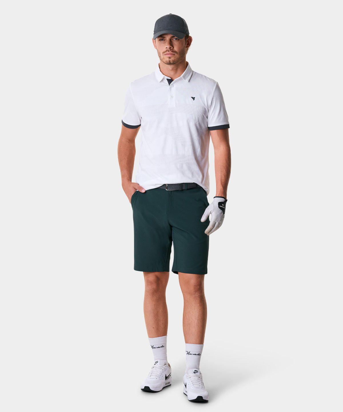Cole White Performance Shirt Macade Golf