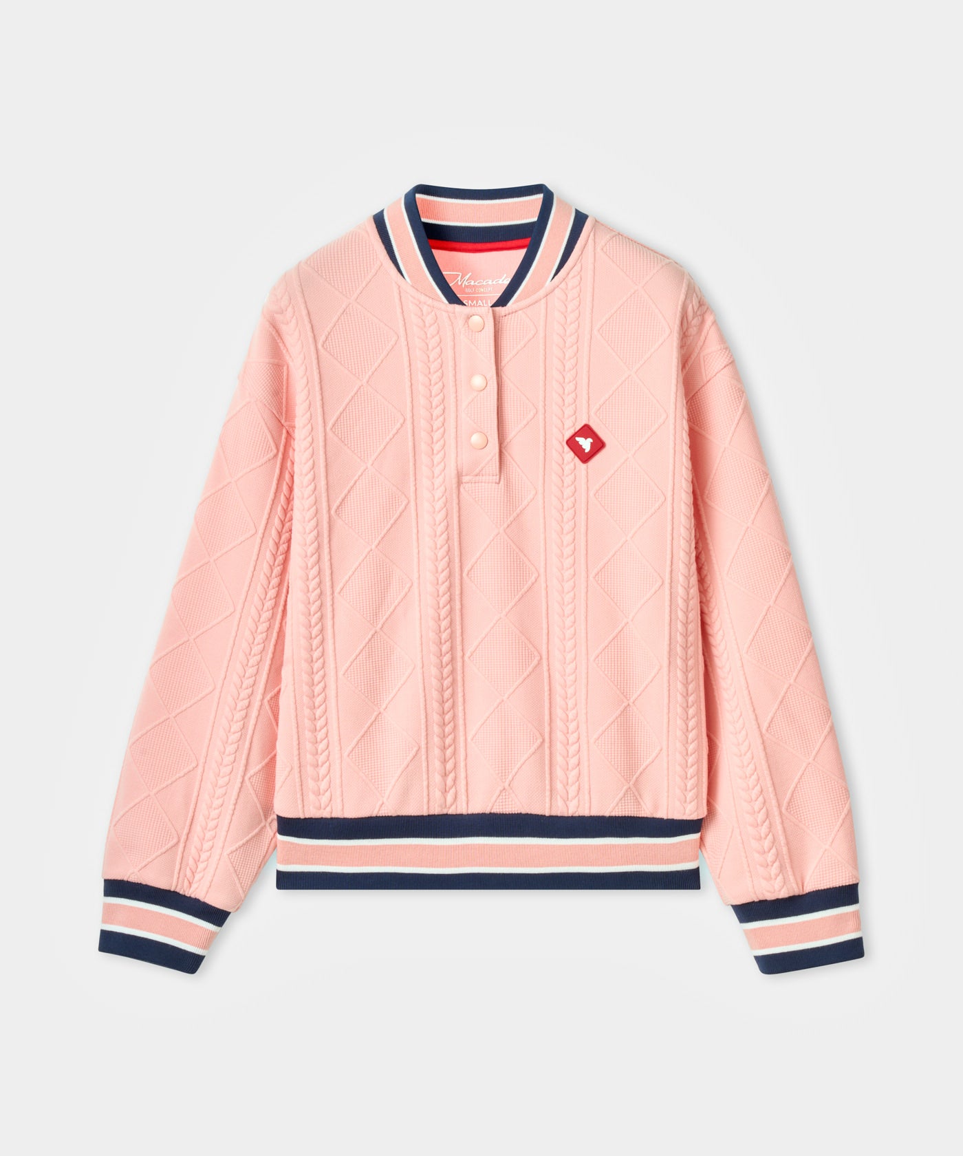 TR Bomber Pullover - Coral
