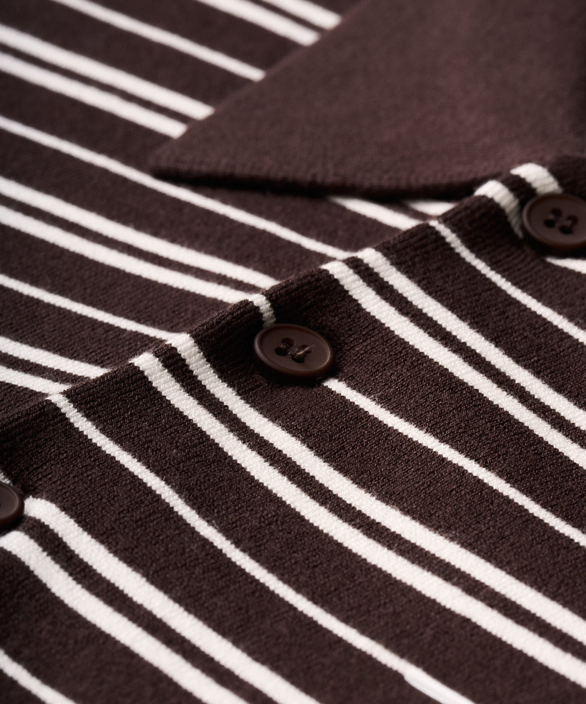 Dunes Striped Knit Shirt - Brown
