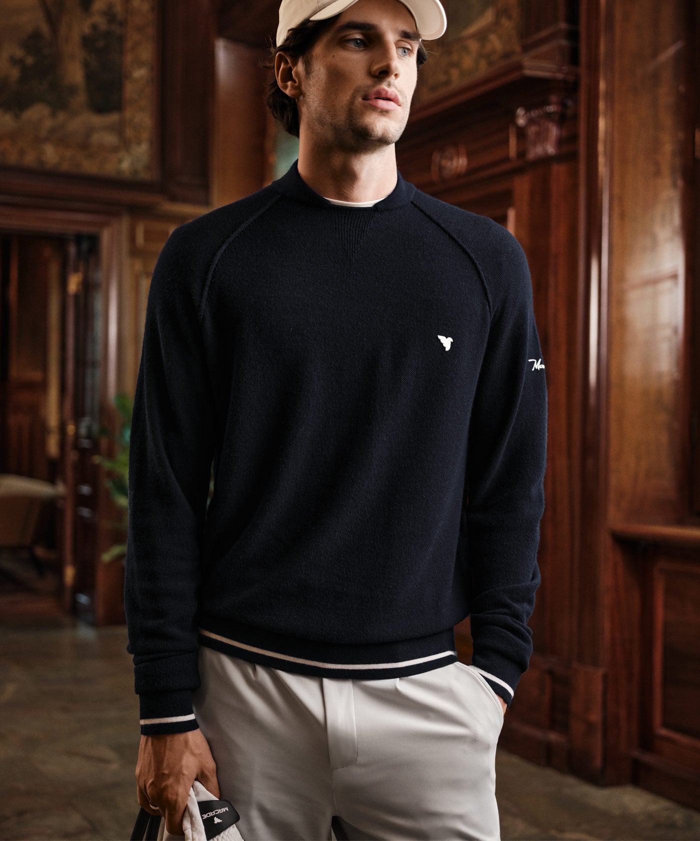 Flow Light Bomber Neck - Navy