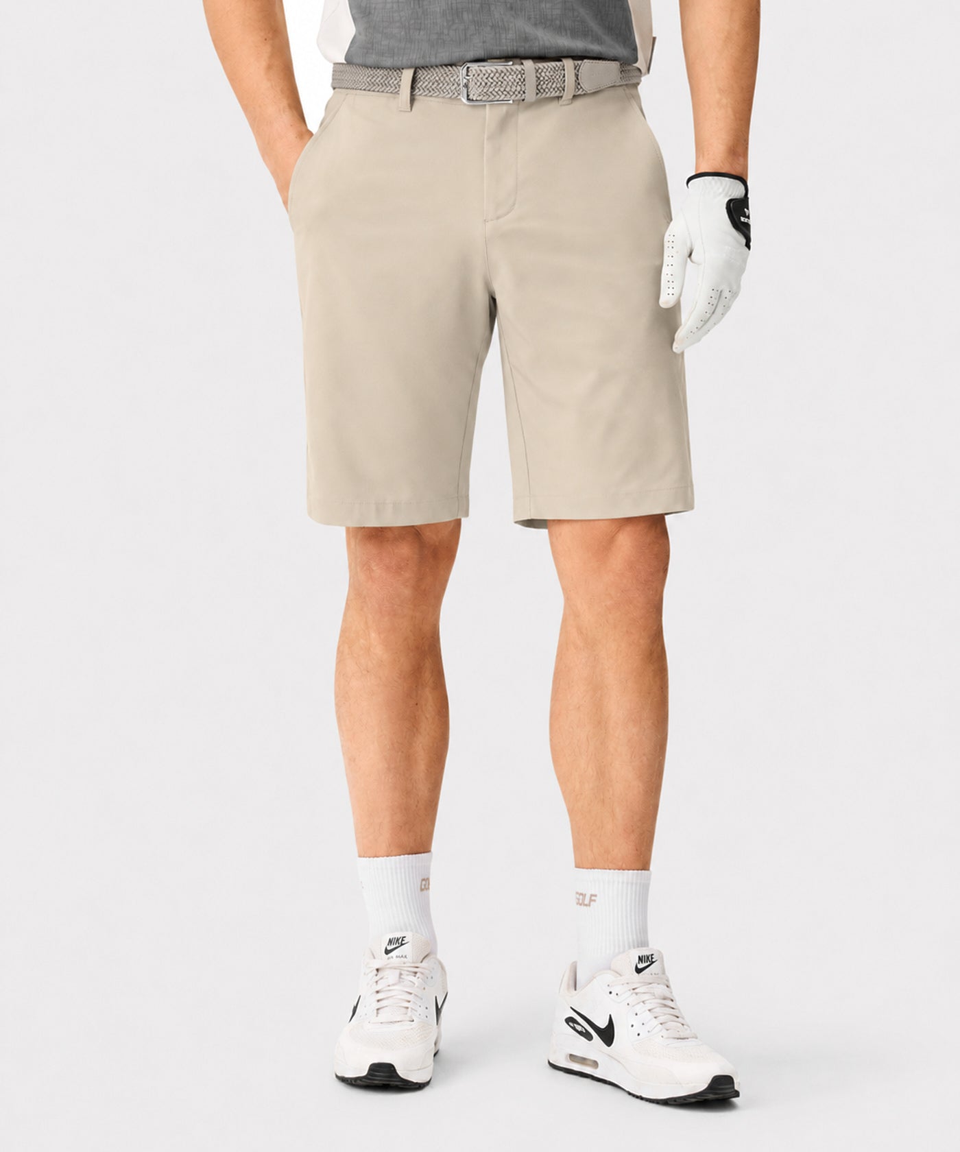 Four-Way Stretch Shorts - Beige