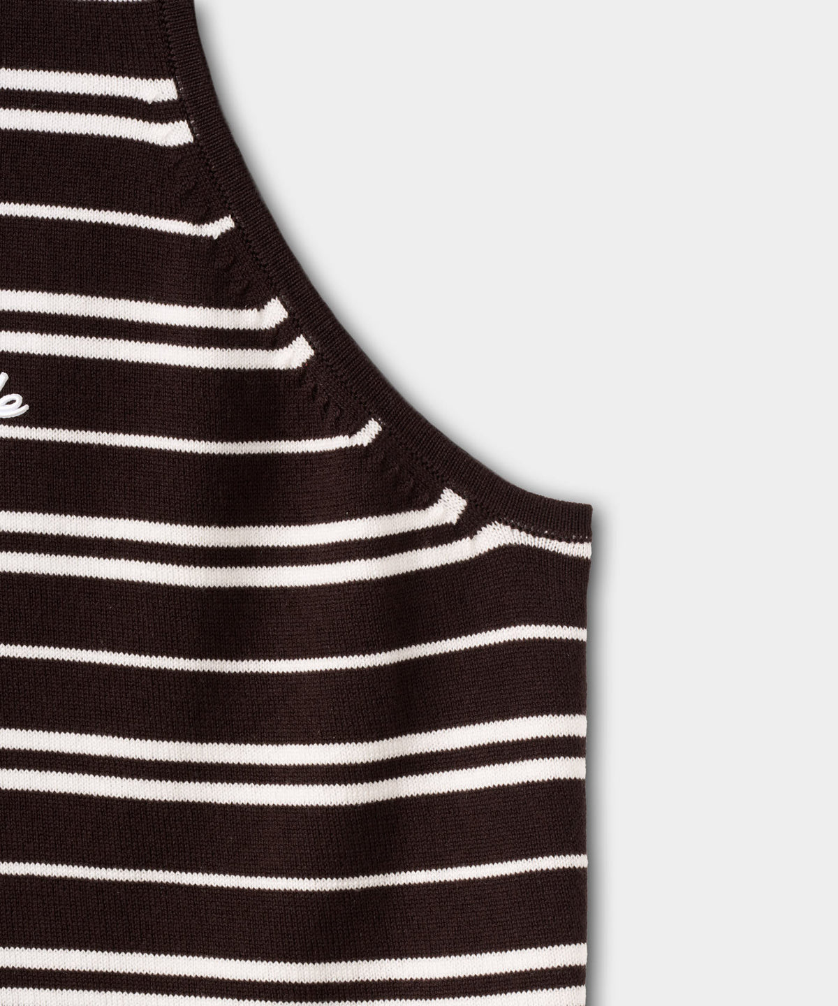 Heather Knit Sleeveless Shirt - Brown
