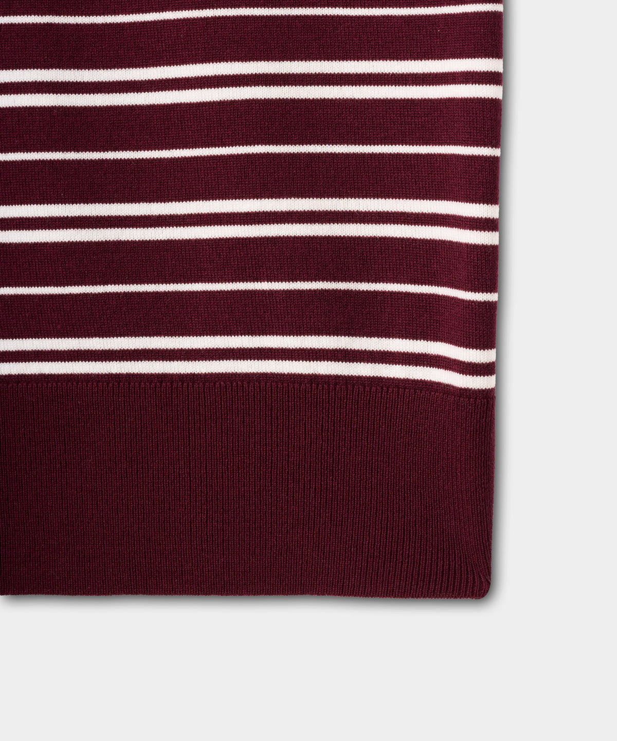 Heather Striped Knit Shirt - Burgundy