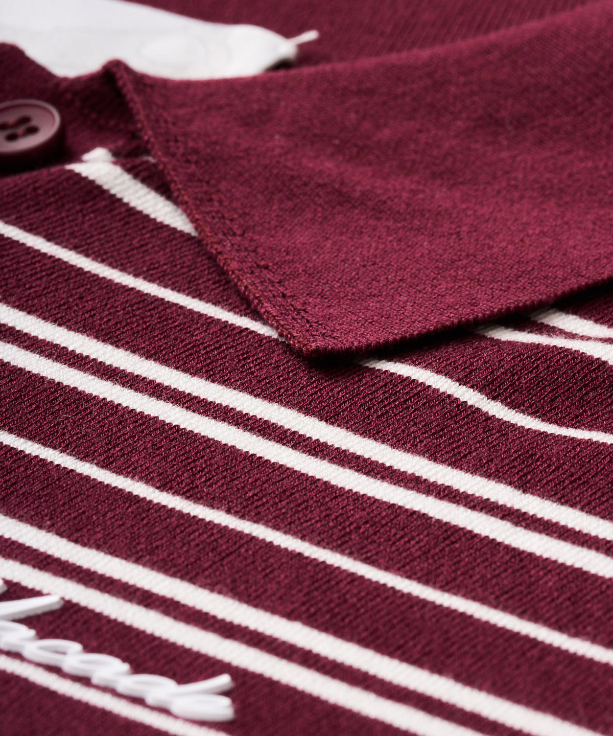 Heather Striped Knit Shirt - Burgundy