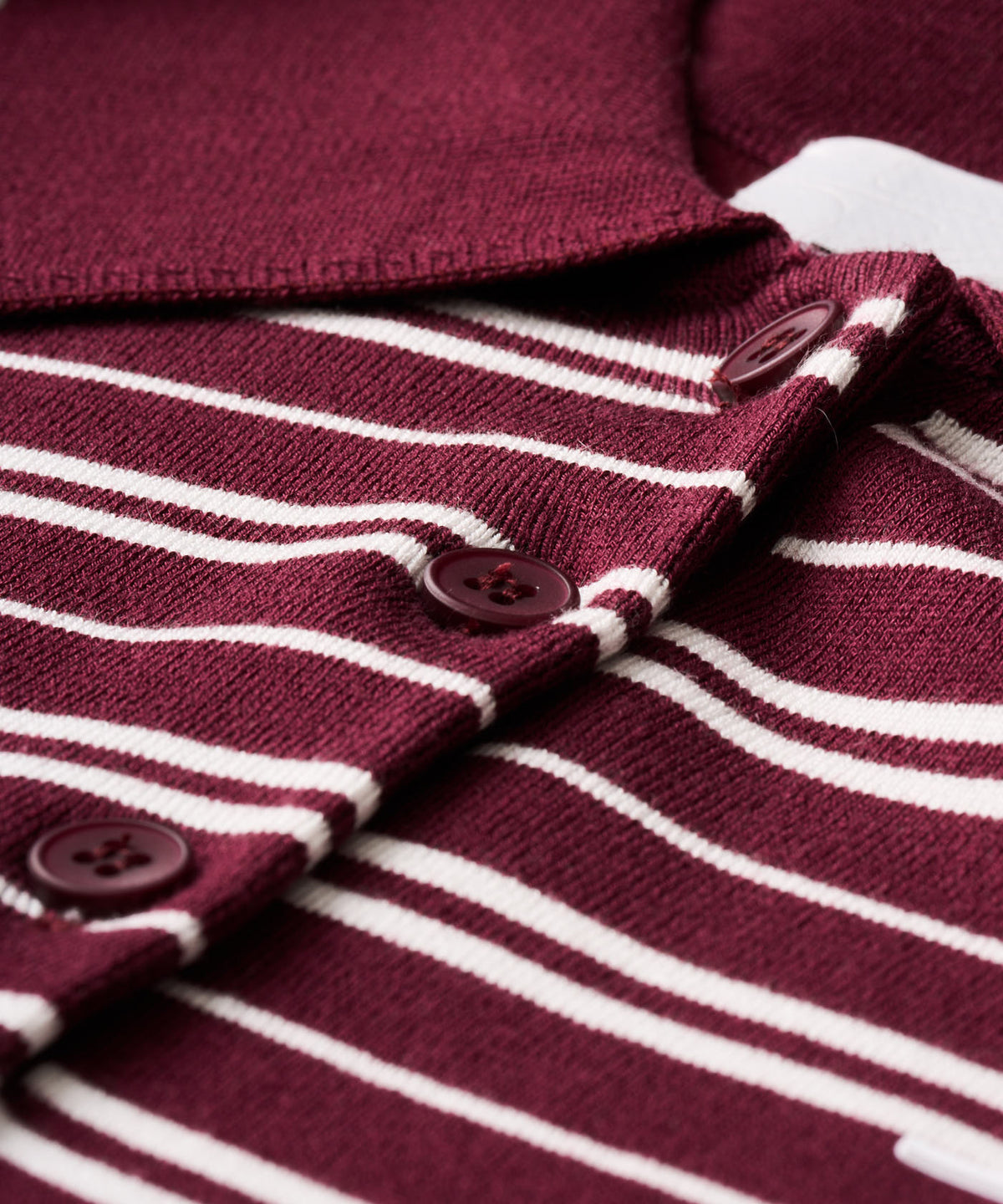Heather Striped Knit Shirt - Burgundy