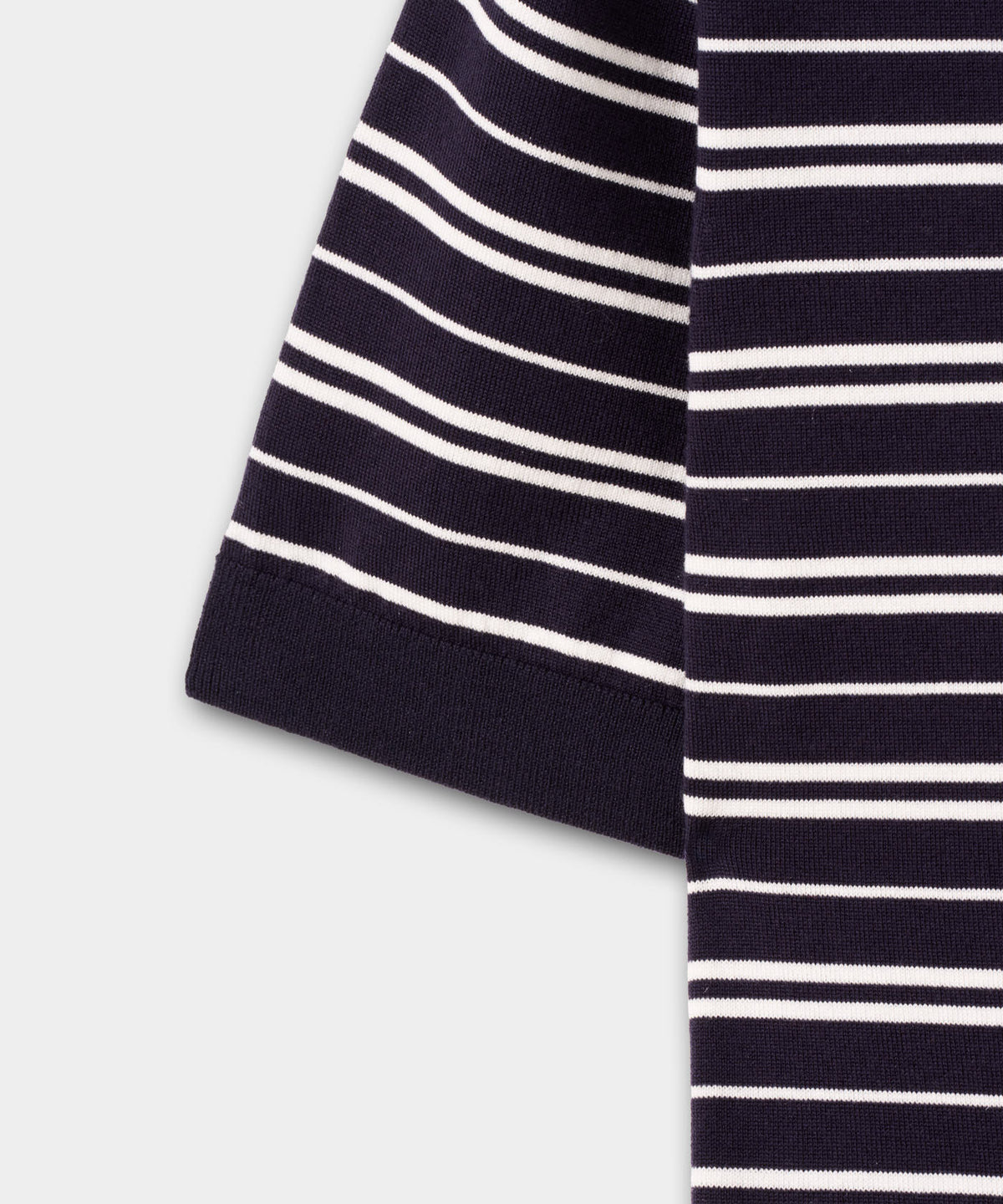 Heather Striped Knit Shirt - Navy