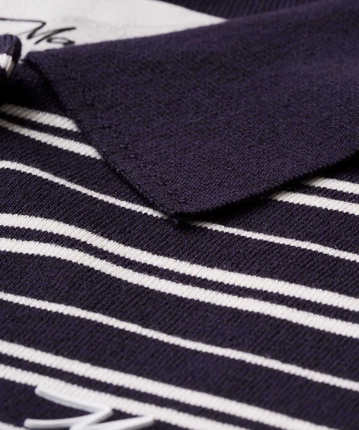 Heather Striped Knit Shirt - Navy