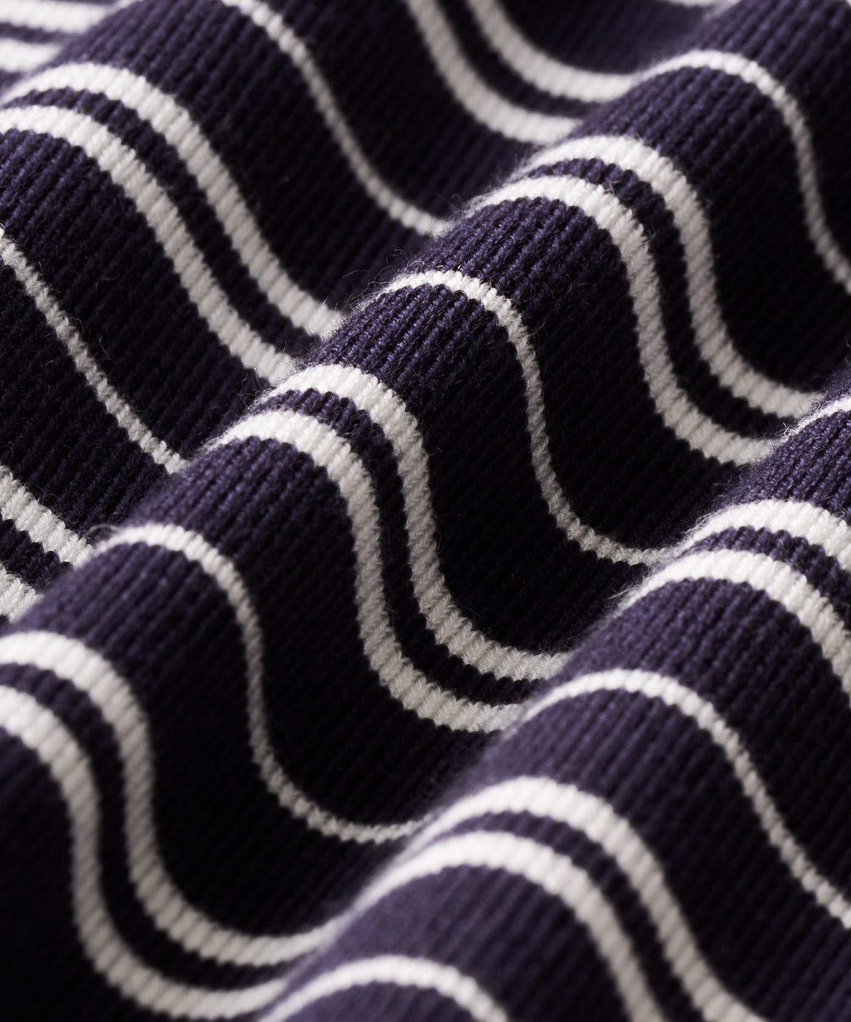 Heather Striped Knit Shirt - Navy