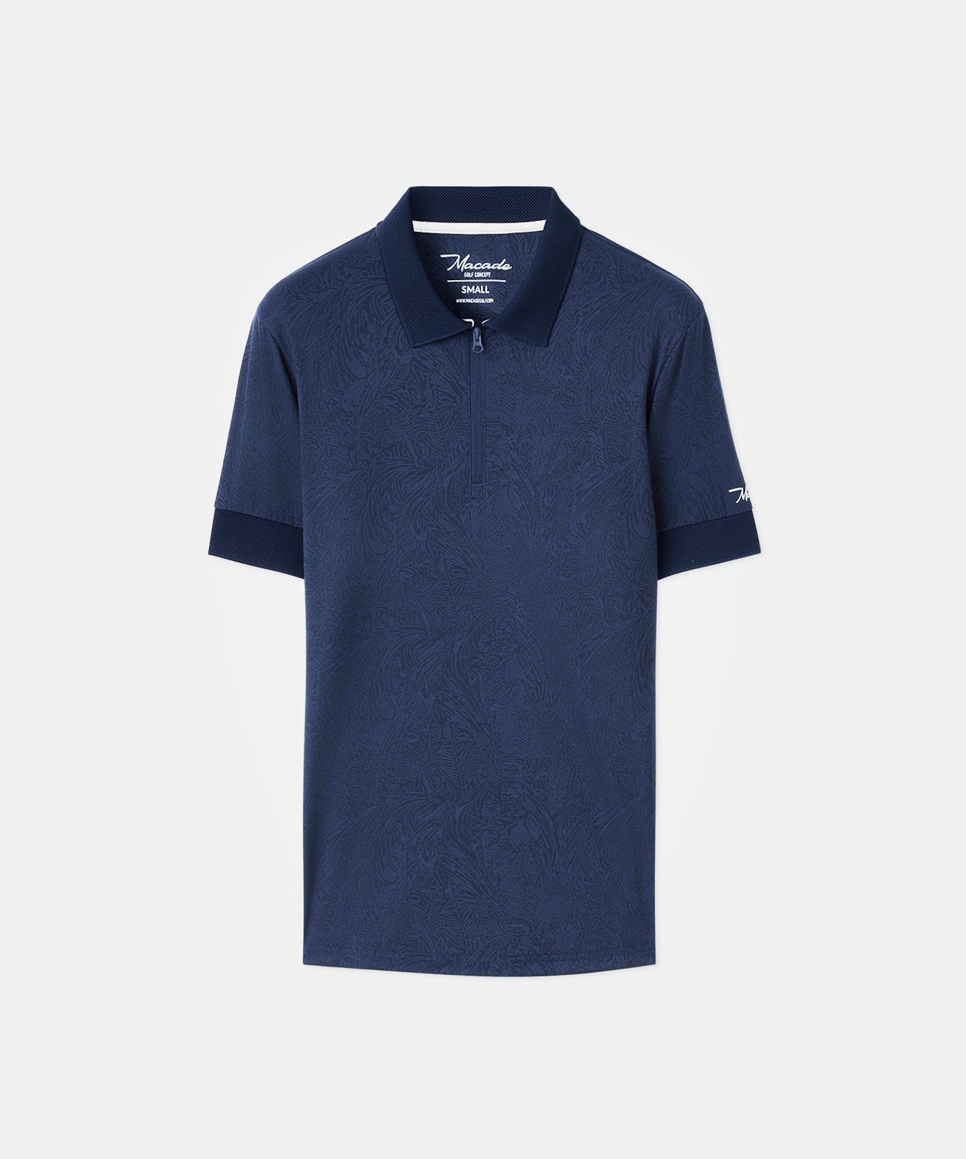 Lace Navy Paisley Zip Shirt