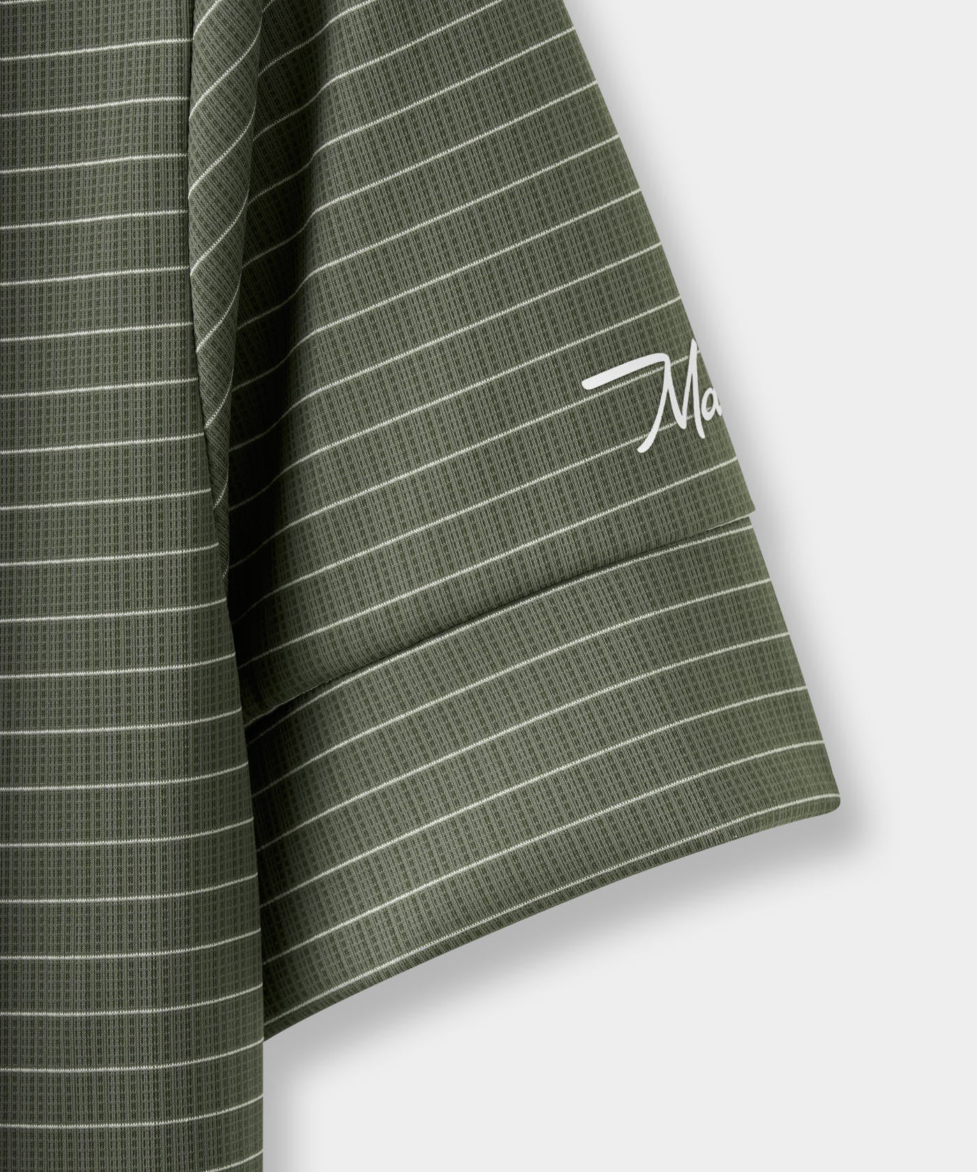 Striped Performance Shirt - Light Olive flatlay 06