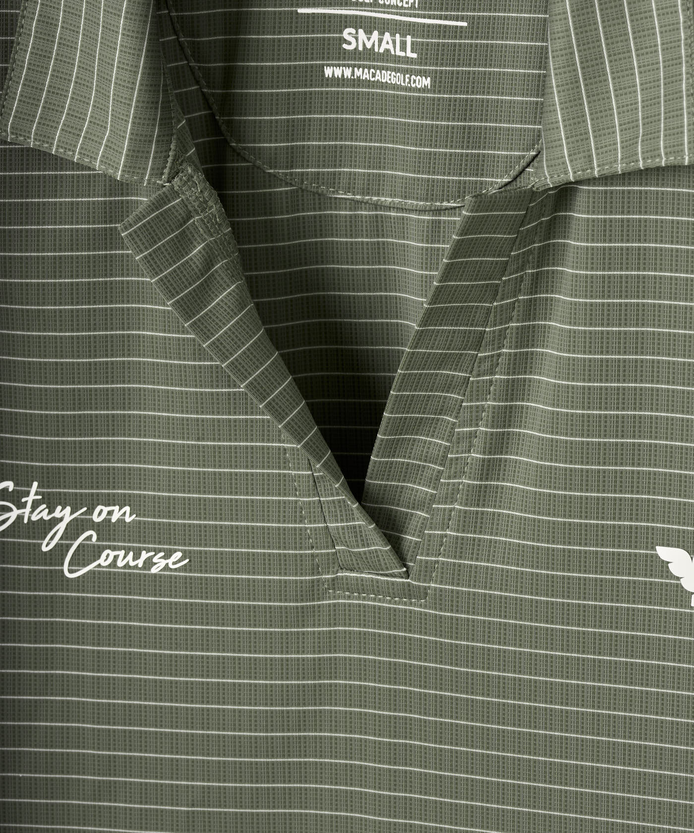 Striped Performance Shirt - Light Olive flatlay 08