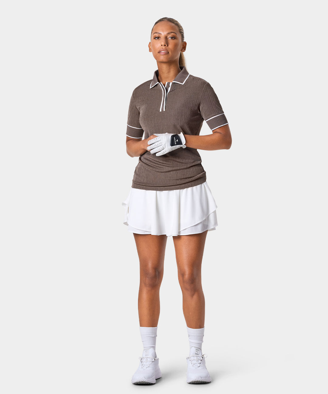 Lucy Taupe Polo Shirt Macade Golf