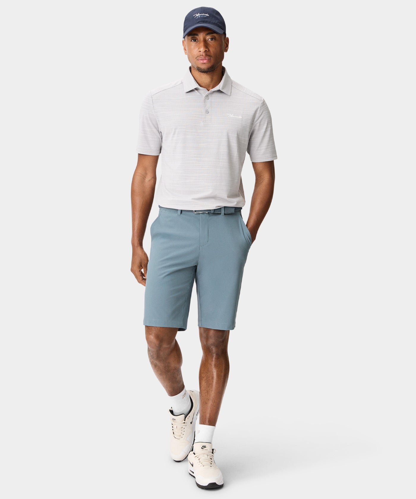 Four-Way Stretch Shorts - Stone Blue