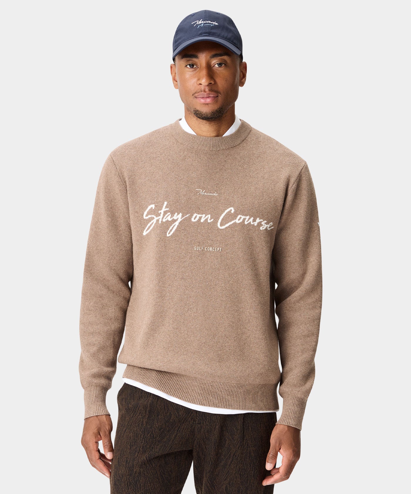 TX Intarsia Knit Crewneck - Ash