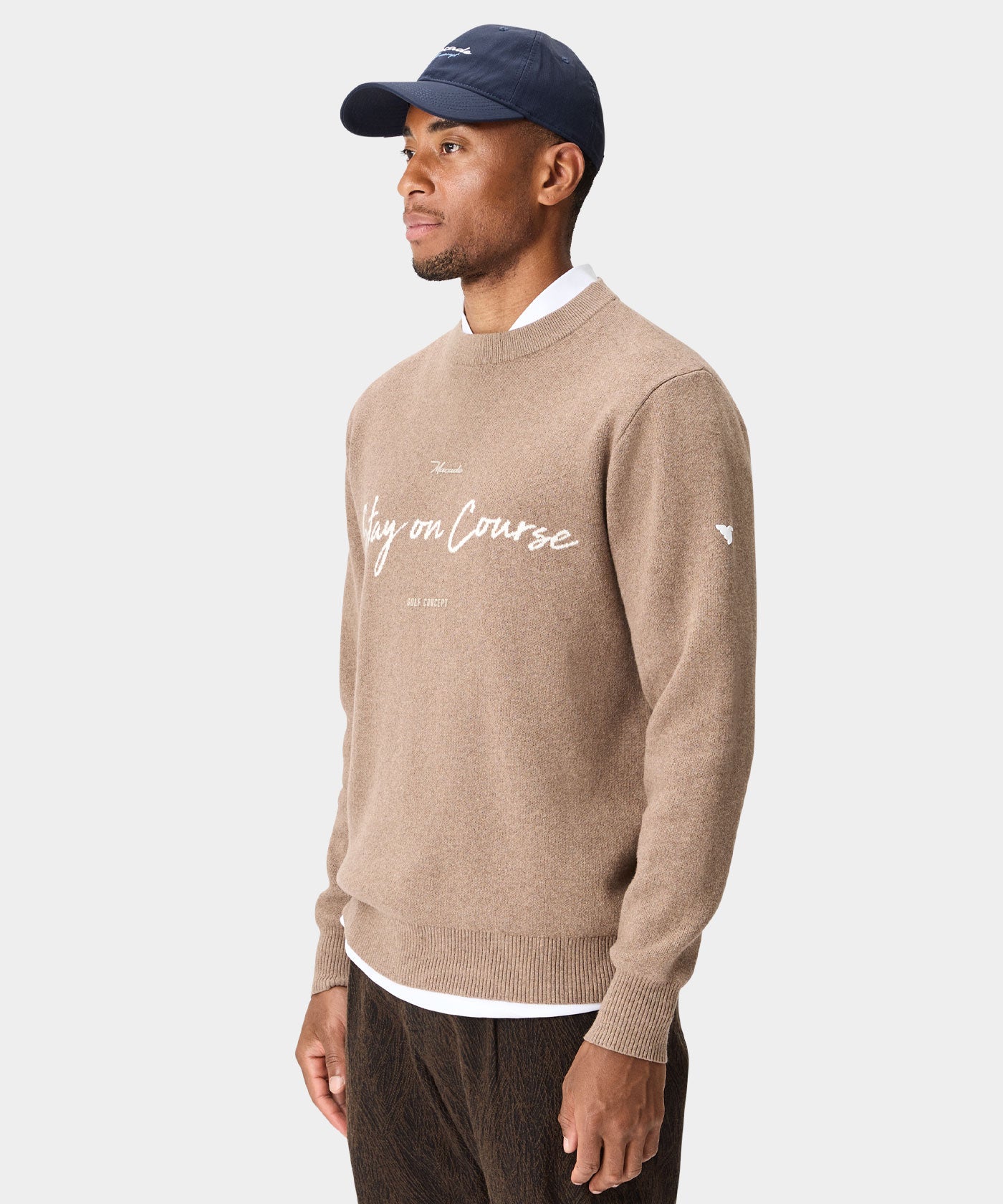 TX Intarsia Knit Crewneck - Ash