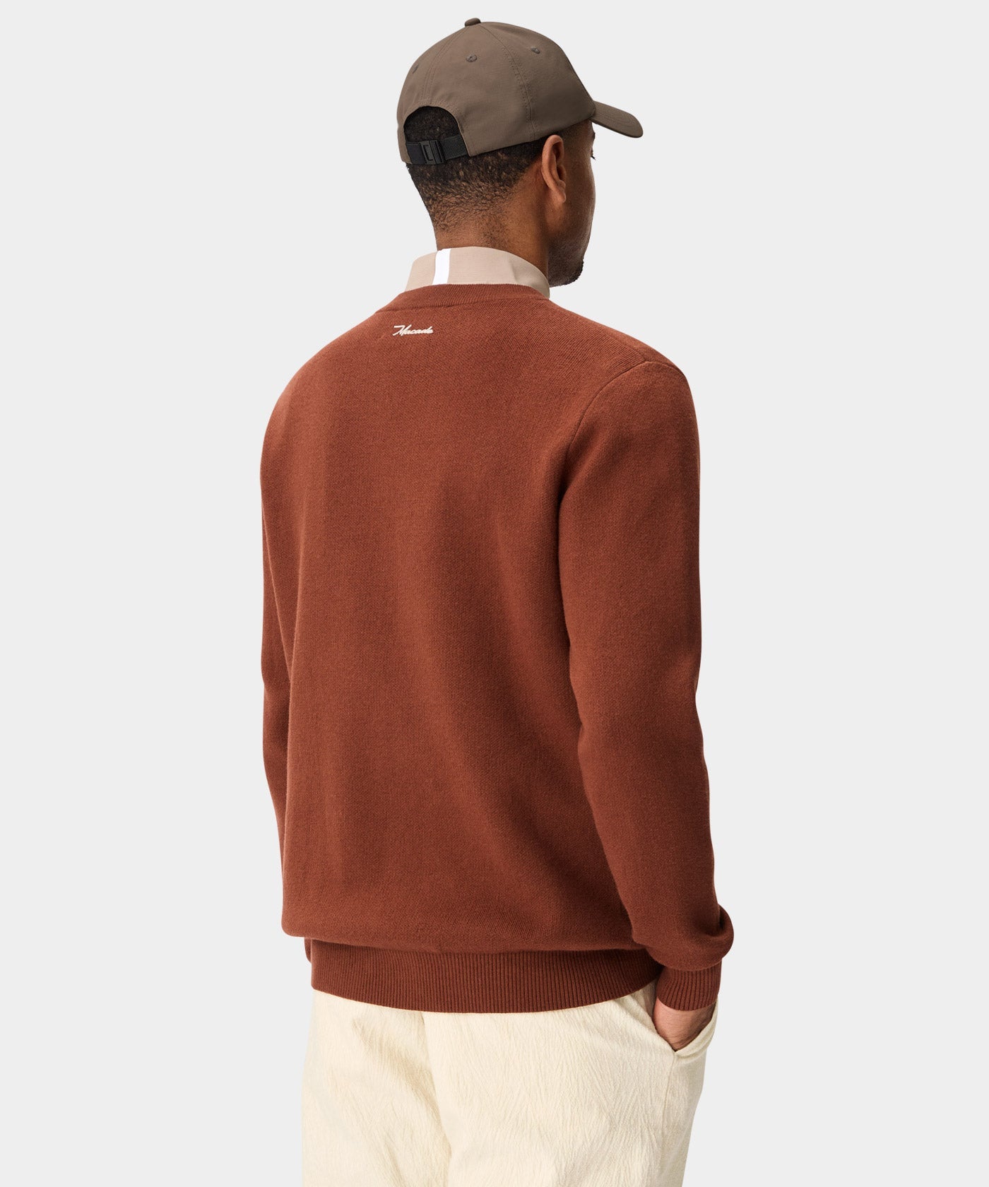 TX Intarsia Knit Crewneck - Rust