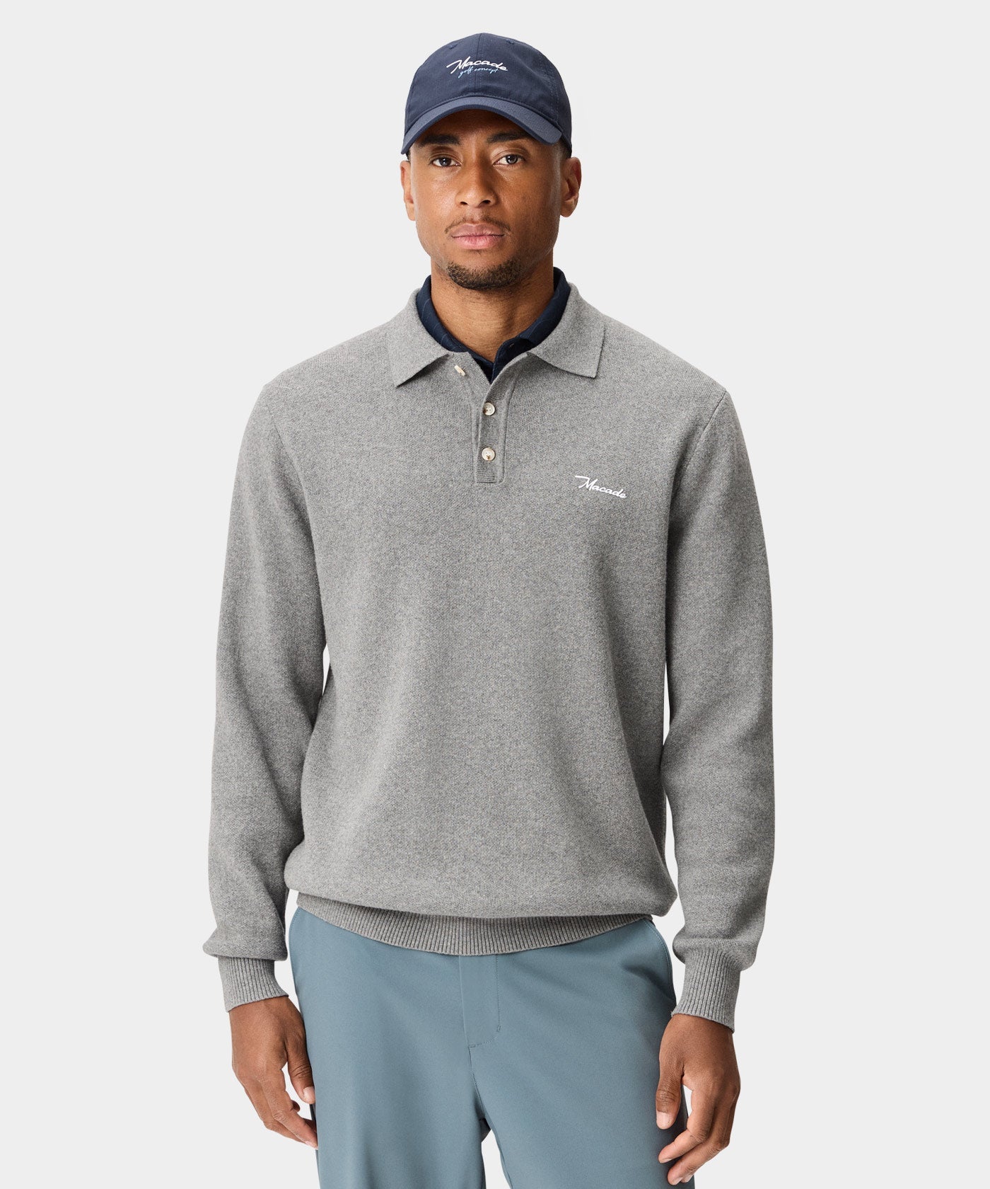 Club Knit Polo - Grey