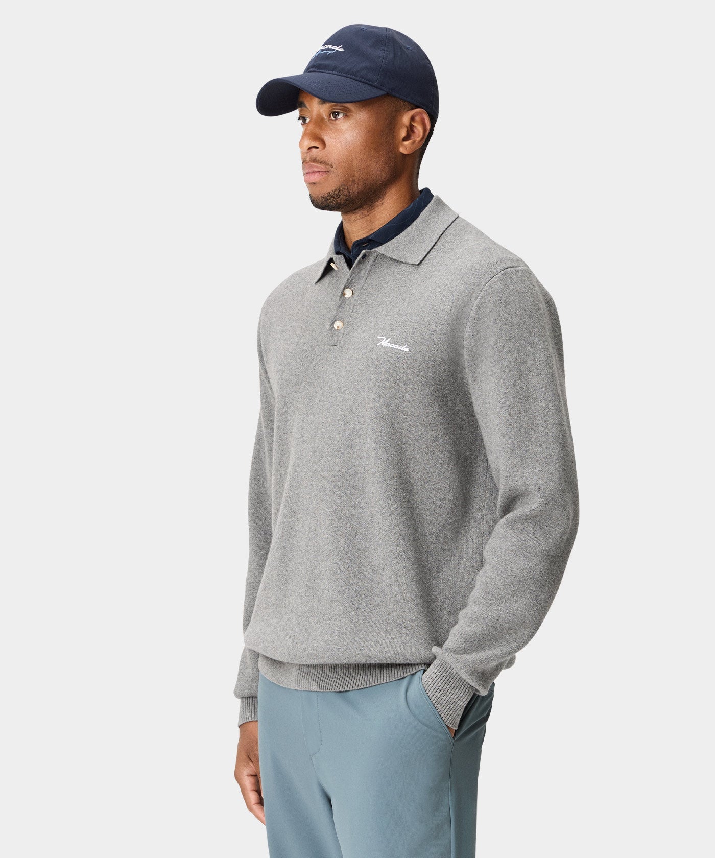Club Knit Polo - Grey