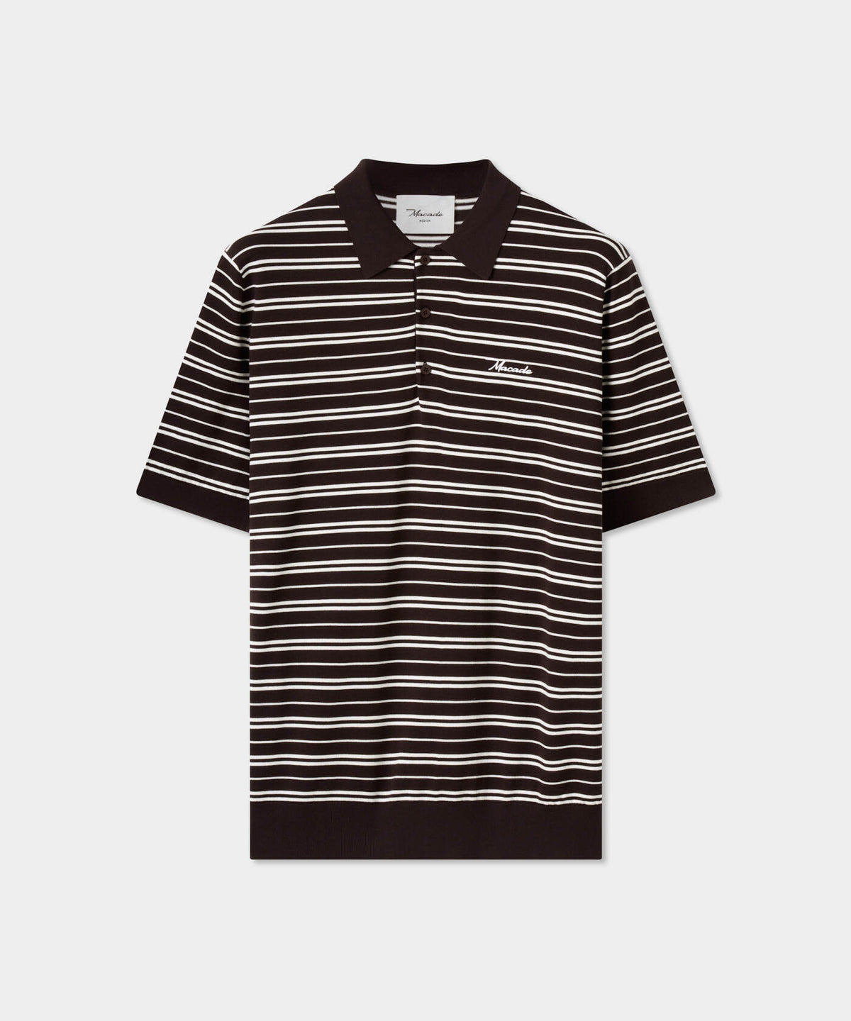 Dunes Striped Knit Shirt - Brown