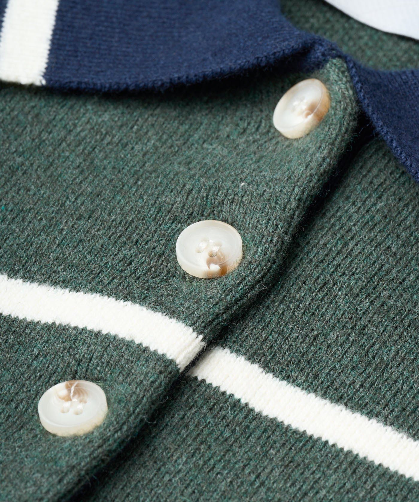 Green Club Knit Polo Sweater