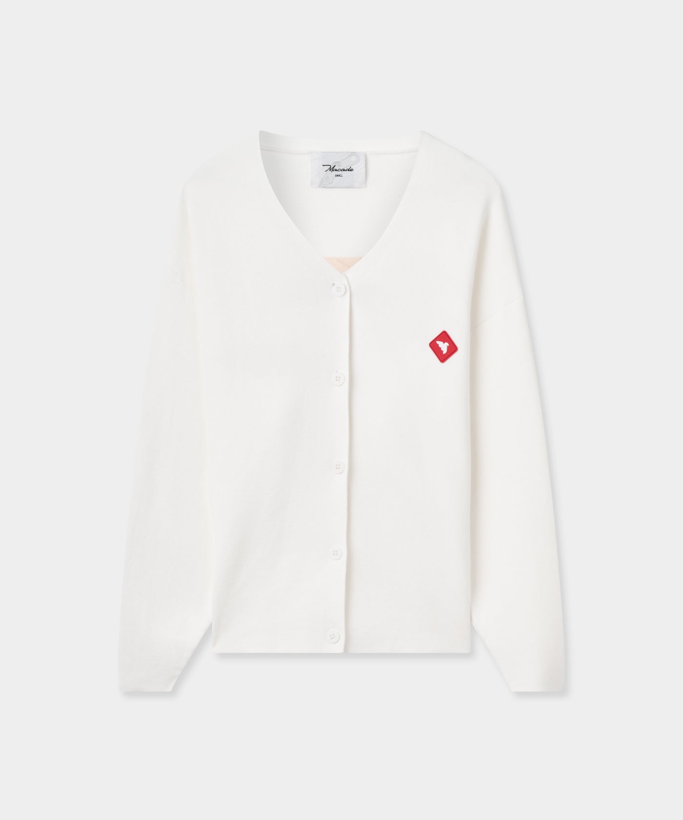Ivory Oversized Intarsia Cardigan