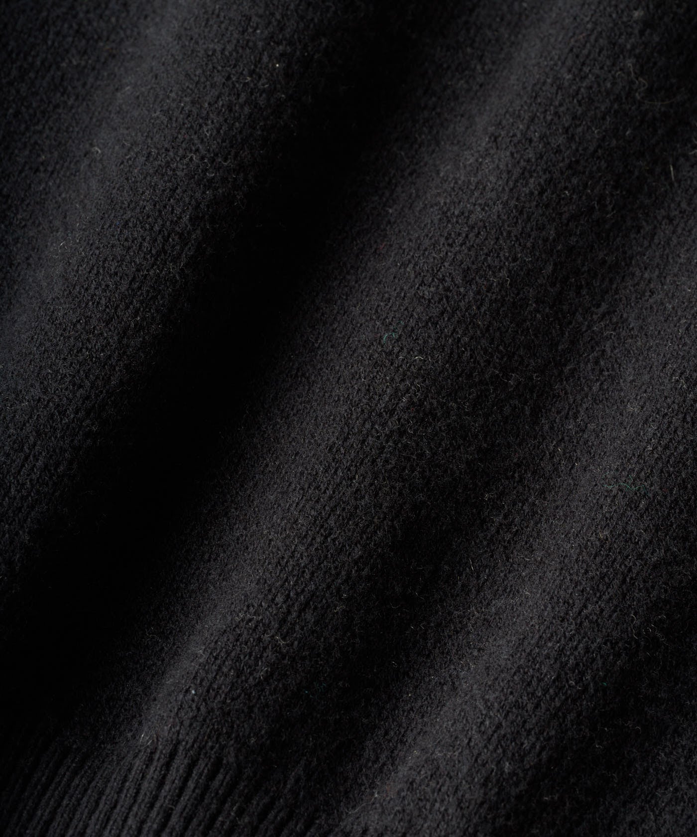 Black Cashmere Blend Intarsia Crewneck