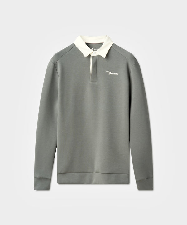 Blades Polo Sweatshirt - Teal Gray