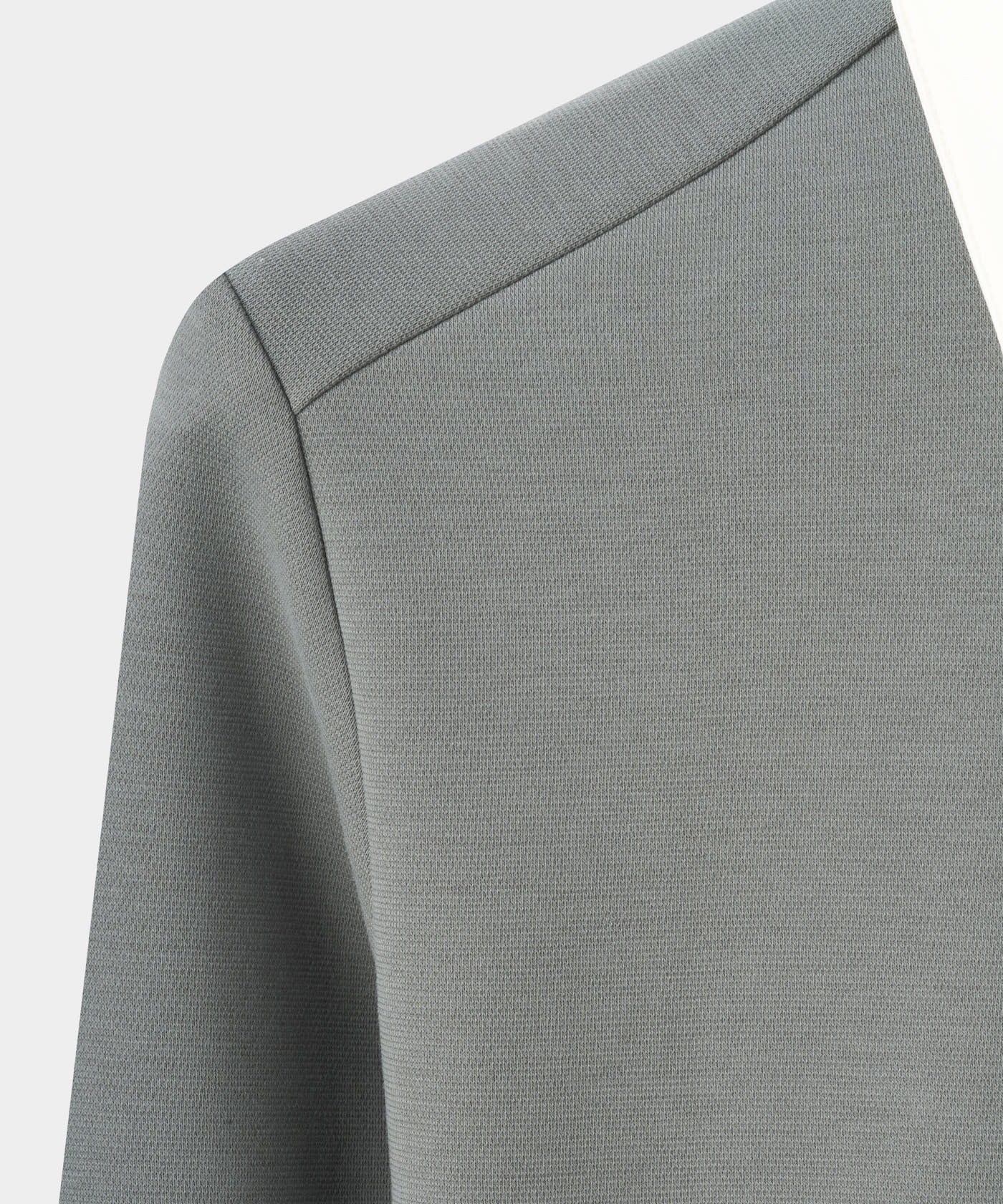 Rae Teal Gray Polo Sweatshirt