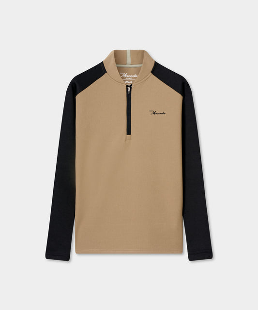 Tan Hybrid Shield TX Quarter Zip