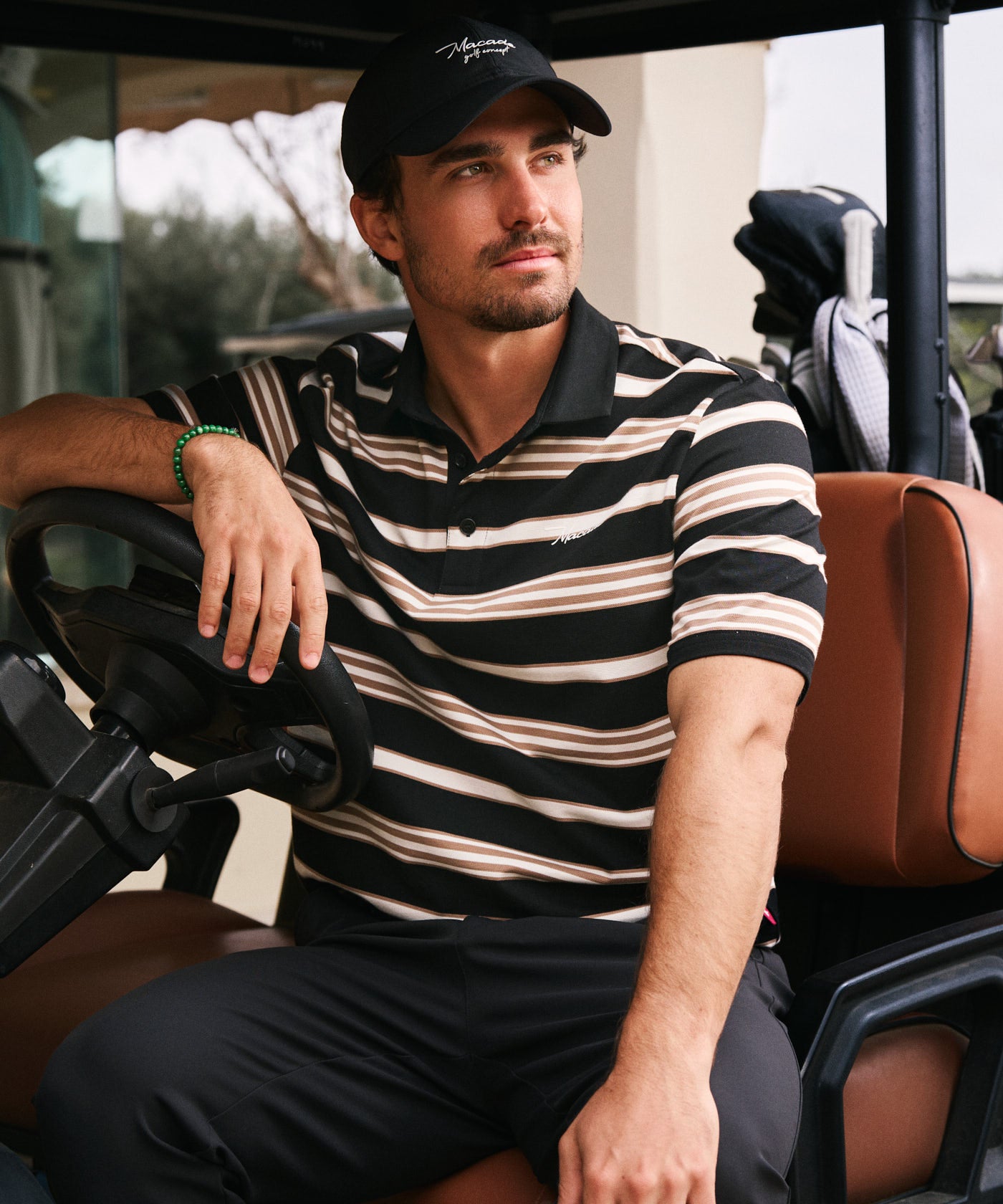 Striped Script Shirt - Black