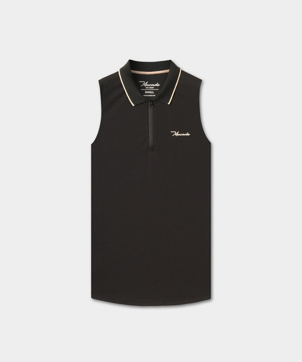 Players Zip Sleeveless Shirt - Black